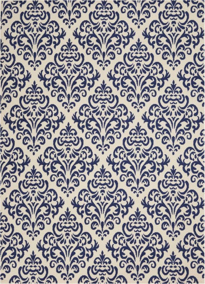 Nourison - Grafix GRF06 Navy Blue and White 53in x 73in Area Rug - GRF06-99446411679 veiw 1