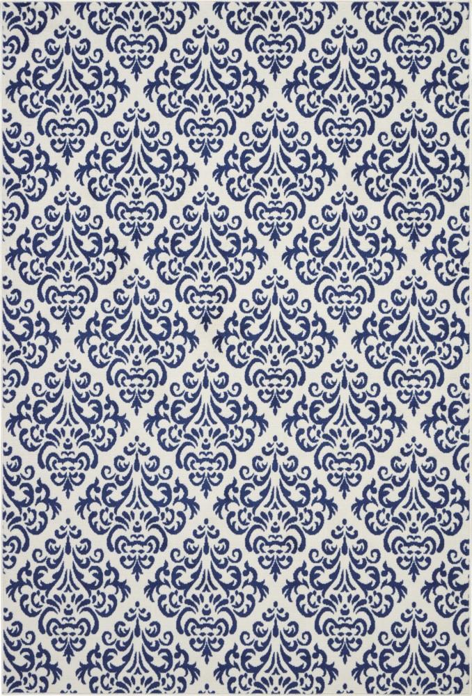 Nourison - Grafix GRF06 Navy Blue and White 6x9 Area Rug - GRF06-99446459091 veiw 1