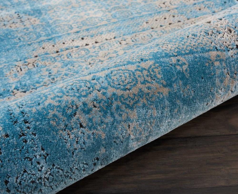 Nourison - Karma 22in x 39in Blue Vintage Area Rug - KRM01-99446166777_CLOSEOUT veiw 2