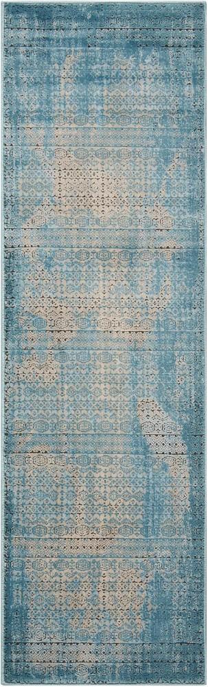Nourison - Karma KRM01 Blue 22in x 76in Hallway Rug - KRM01-99446268921_CLOSEOUT veiw 1
