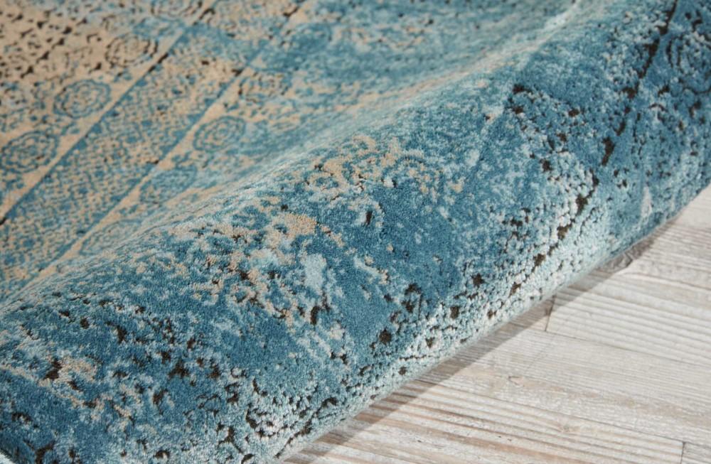 Nourison - Karma KRM01 Blue 22in x 76in Hallway Rug - KRM01-99446268921_CLOSEOUT veiw 2