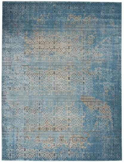 Nourison - Karma KRM01 Blue 67in x 96in Large Rug - KRM01-99446297099_CLOSEOUT veiw 1