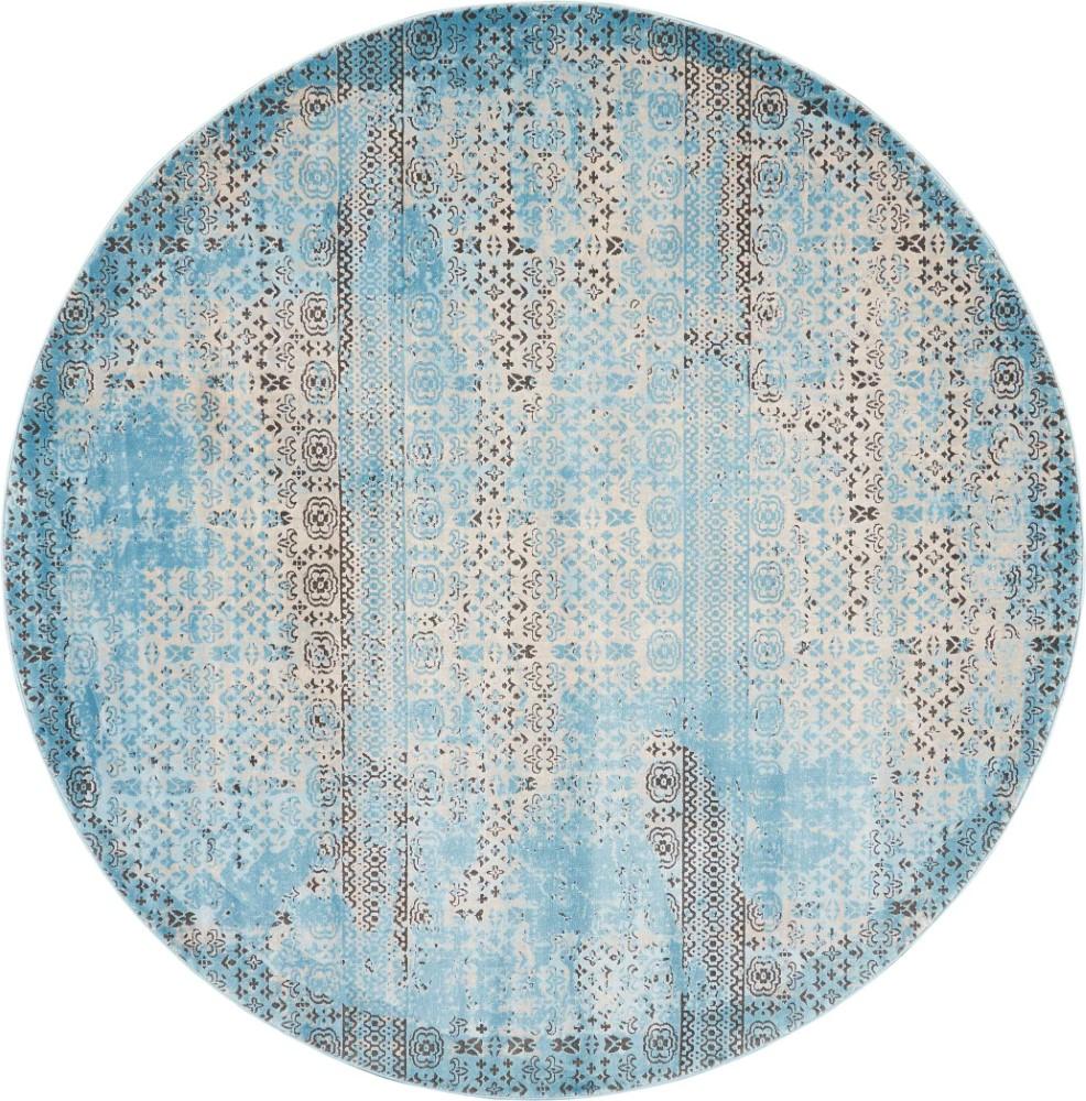 Nourison - Karma KRM01 Blue 710in x Round Large Rug - KRM01-99446072504_CLOSEOUT veiw 1