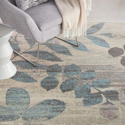 Nourison - Tranquil TRA01 White and Blue 7x10 Large Rug - TRA01-99446767714 veiw 3