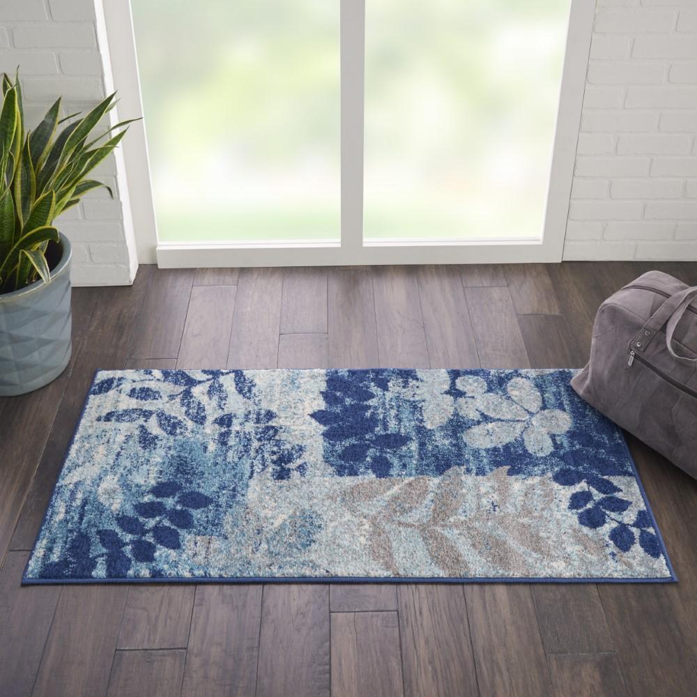 Nourison - Tranquil 2x4 Navy Blue Modern Small Rug - TRA01-99446483584 veiw 3