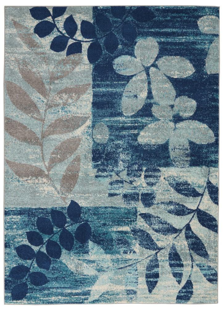 Nourison - Tranquil TRA01 Navy Blue 4x6 Modern Area Rug - TRA01-99446483607 veiw 1