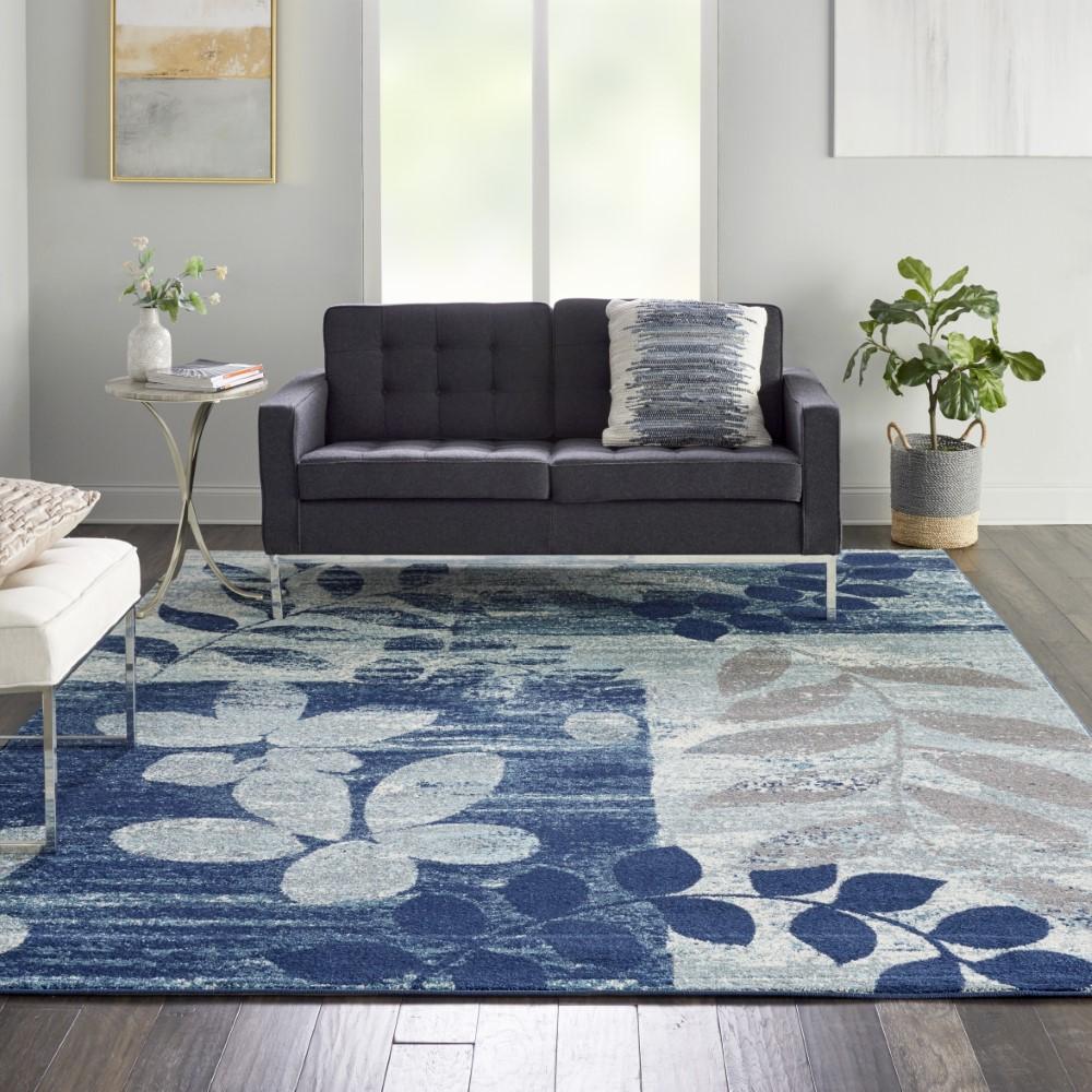 Nourison - Tranquil TRA01 Navy Blue 810in x 1110in Oversized Rug - TRA01-99446483690 veiw 2
