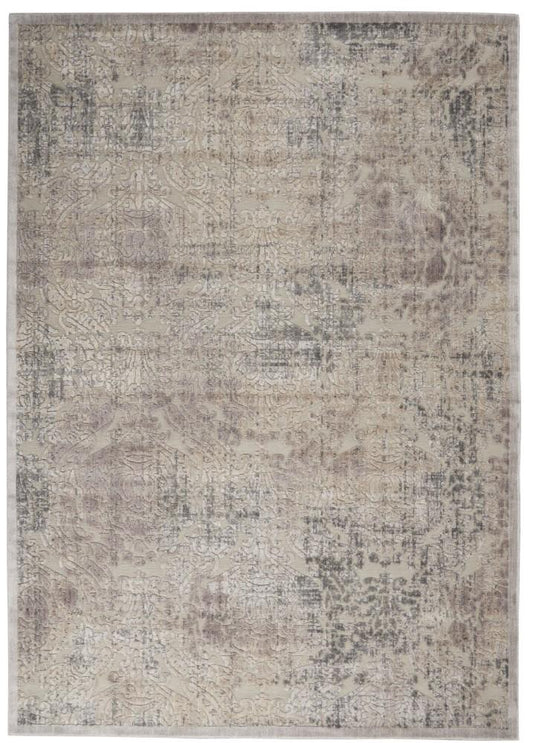 Nourison - Graphic Illusions GIL09 Bone 79in x 1010in Rug - GIL09-99446131584 - CLOSEOUT veiw 1