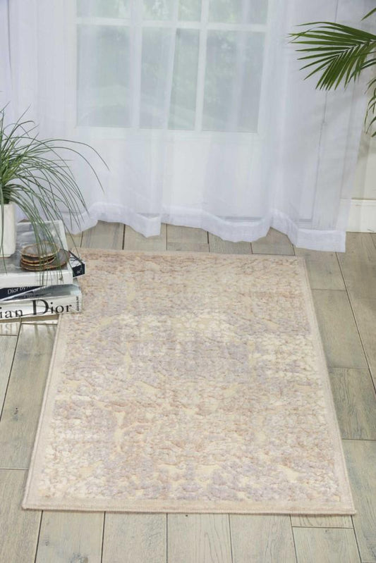Nourison - Graphic Illusions 23in x 39in White Area Rug - GIL09-99446131645 - CLOSEOUT veiw 2