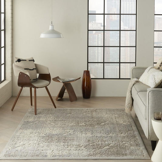 Nourison - Graphic Illusions GIL09 White 53in x 75in Area Rug - GIL09-99446130778 - CLOSEOUT veiw 2
