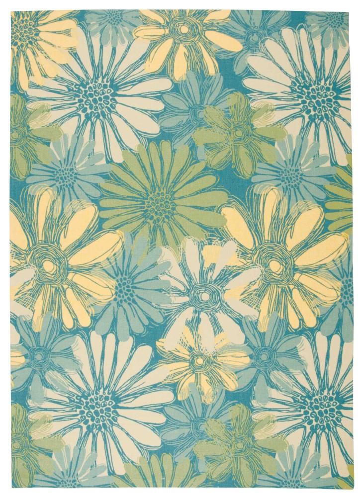 Nourison - Home & Garden RS022 Blue 10x13 Rug - RS022-99446112583_CLOSEOUT veiw 1