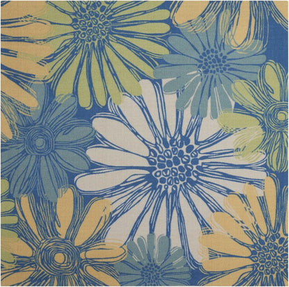 Nourison - Home & Garden RS022 Blue 66in x Square Rug - RS022-99446354549_CLOSEOUT veiw 1