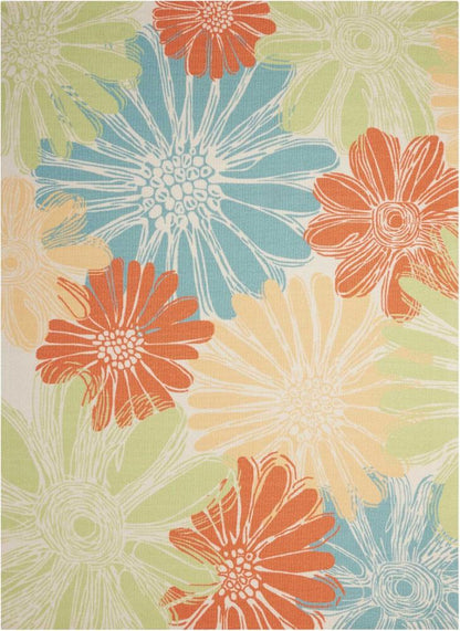Nourison - Home & Garden RS022 Multicolor 53in x 75in Area Rug - RS022-99446112460_CLOSEOUT veiw 1