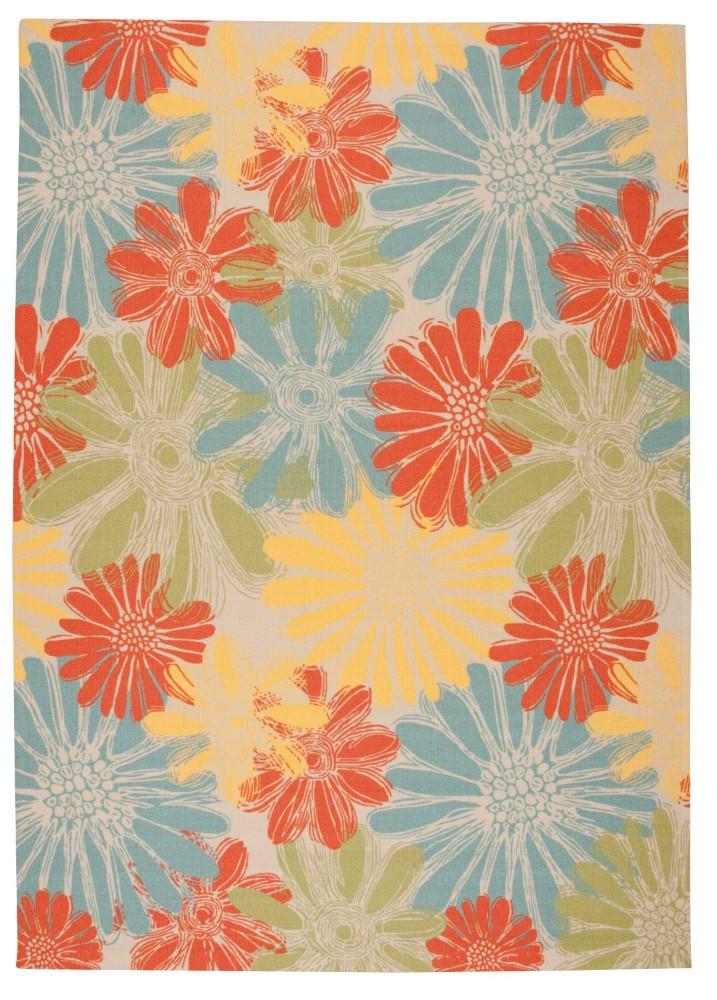 Nourison - Home & Garden RS022 Multicolor 79in x 1010in Rug - RS022-99446112521_CLOSEOUT veiw 1