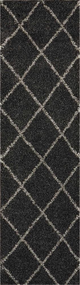 Nourison - Brisbane BRI03 Black 22in x 76in Hallway Rug - BRI03-99446002310_CLOSEOUT veiw 1