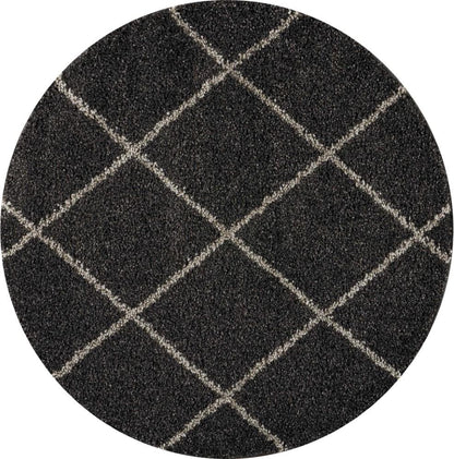 Nourison - Brisbane BRI03 Black 5 x Round Area Rug - BRI03-99446002570_CLOSEOUT veiw 1