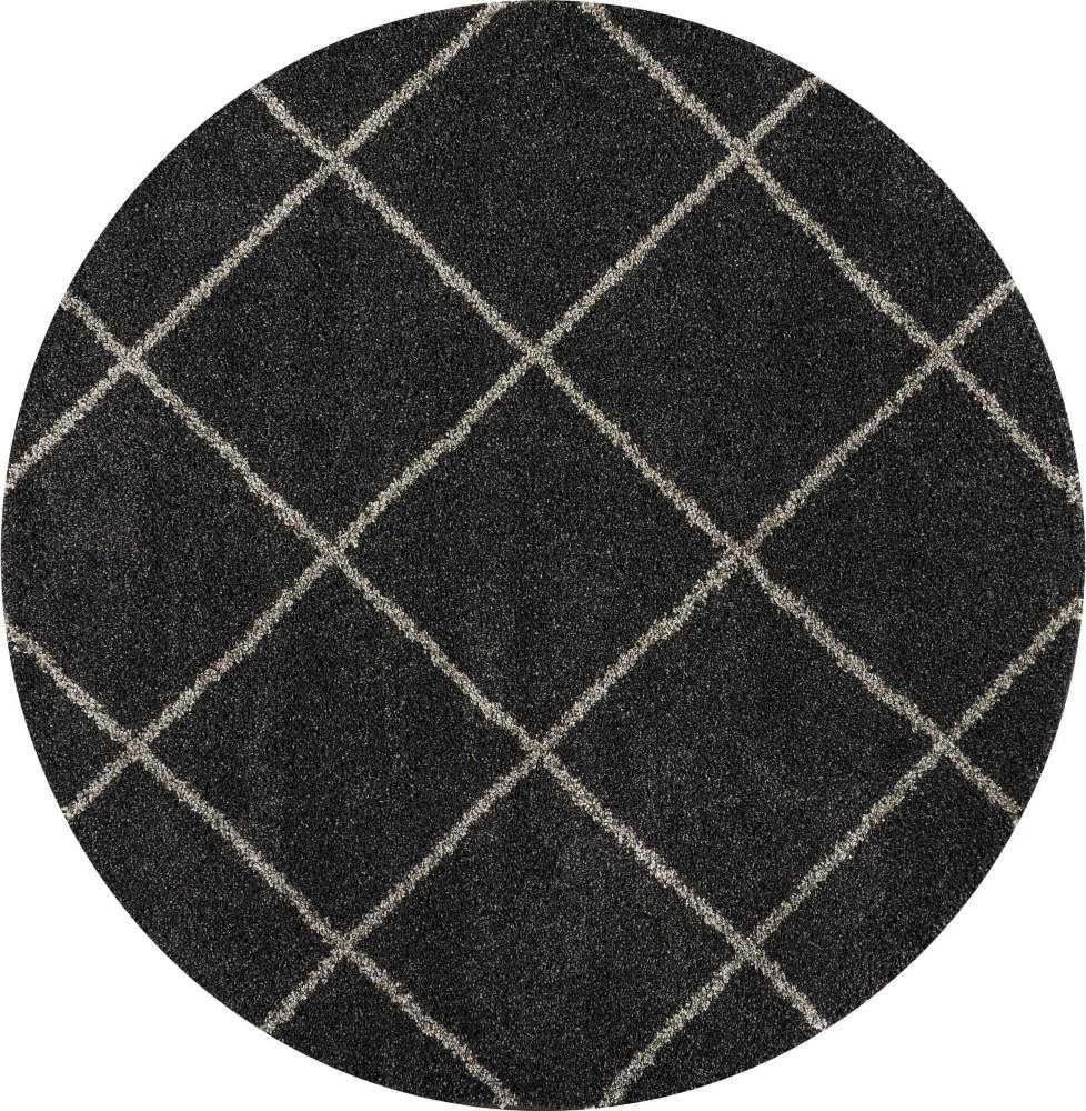 Nourison - Brisbane BRI03 Black 67in x Round Rug - BRI03-99446002587_CLOSEOUT veiw 1