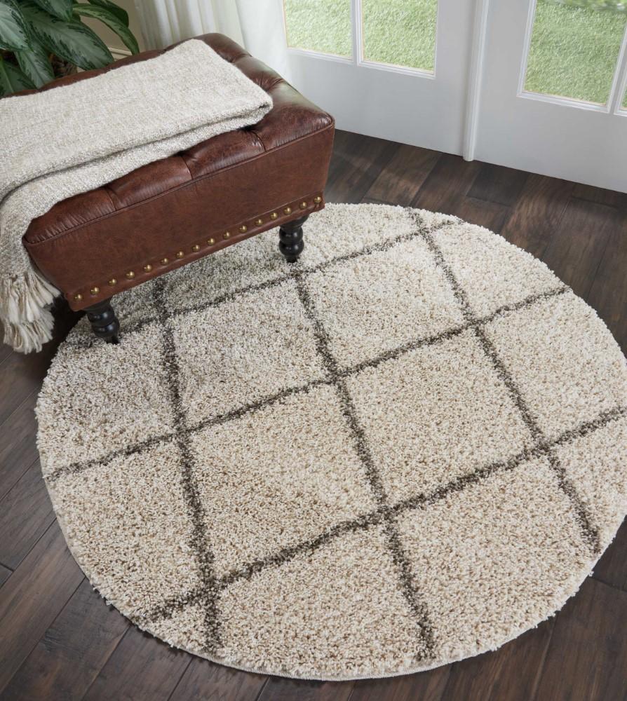 Nourison - Brisbane BRI03 Beige 5 x Round Area Rug - BRI03-99446003034_CLOSEOUT veiw 2