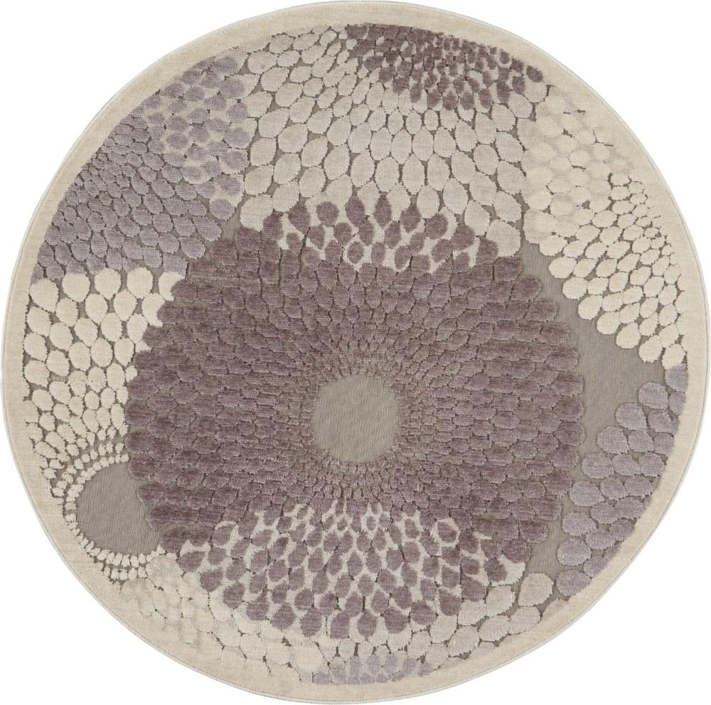 Nourison - Graphic Illusions GIL04 Bone 4 x Round Area Rug - GIL04-99446012845 - CLOSEOUT veiw 1