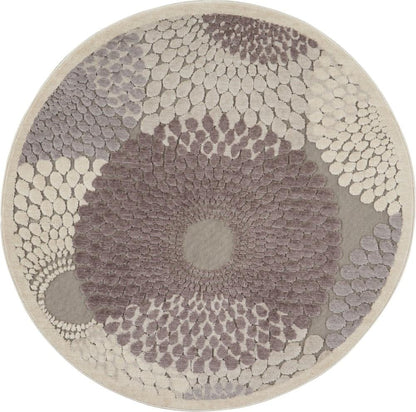 Nourison - Graphic Illusions GIL04 Bone 4 x Round Area Rug - GIL04-99446012845 - CLOSEOUT veiw 1