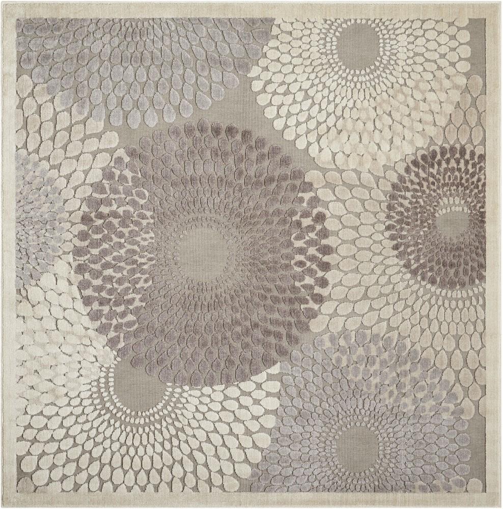Nourison - Graphic Illusions GIL04 Bone 67in x Square Rug - GIL04-99446332479 - CLOSEOUT veiw 1