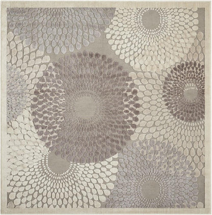 Nourison - Graphic Illusions GIL04 Bone 67in x Square Rug - GIL04-99446332479 - CLOSEOUT veiw 1