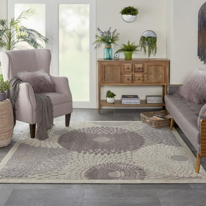 Nourison - Graphic Illusions GIL04 Bone 67in x Square Rug - GIL04-99446332479 - CLOSEOUT veiw 2