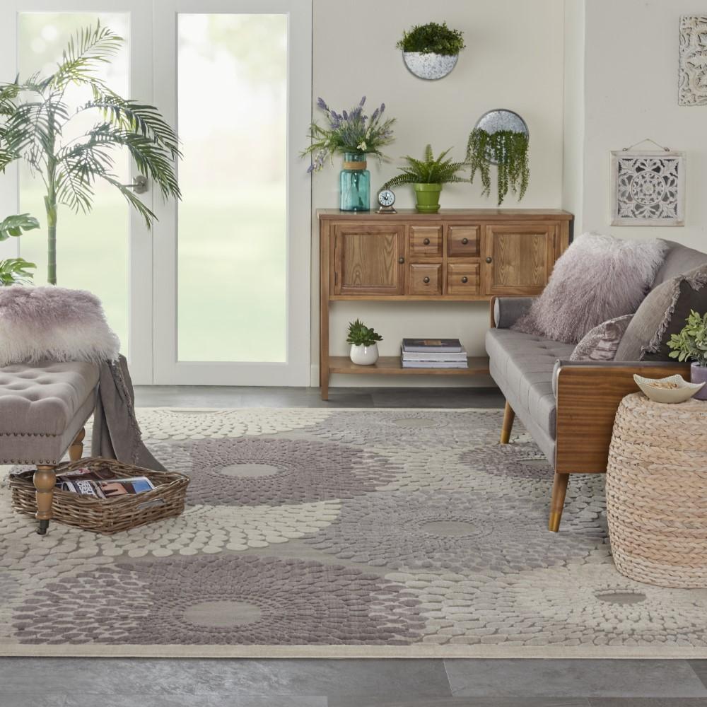 Nourison - Graphic Illusions GIL04 Bone 9x12 Rug - GIL04-99446012753 - CLOSEOUT veiw 2