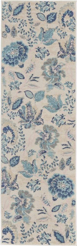 Nourison - Tranquil TRA02 Blue and White 23in x 73in Hallway Rug - TRA02-99446483751 veiw 1