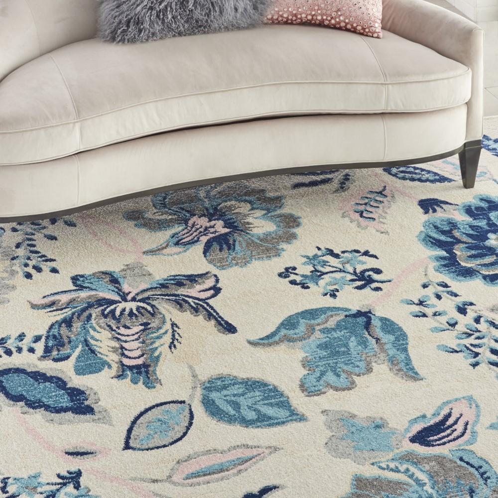 Nourison - Tranquil TRA02 Blue and White 810in x 1110in Oversized Rug - TRA02-99446483805 veiw 3