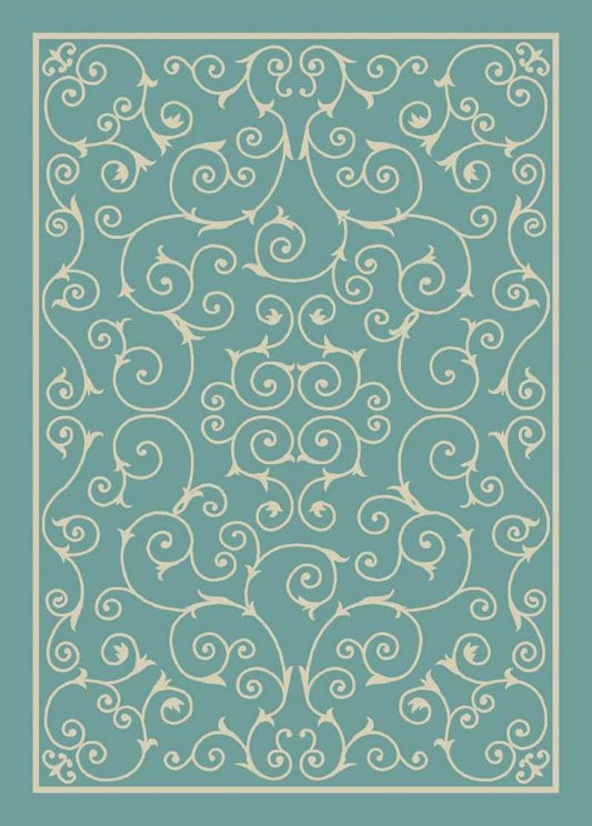 Nourison - Home & Garden RS019 Blue 10x13 Rug - RS019-99446112002_CLOSEOUT veiw 1