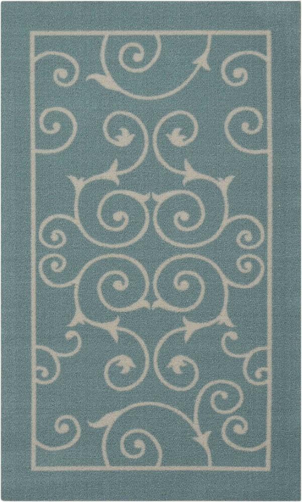 Nourison - Home & Garden 23in x 39in Blue Area Rug - RS019-99446336477_CLOSEOUT veiw 1