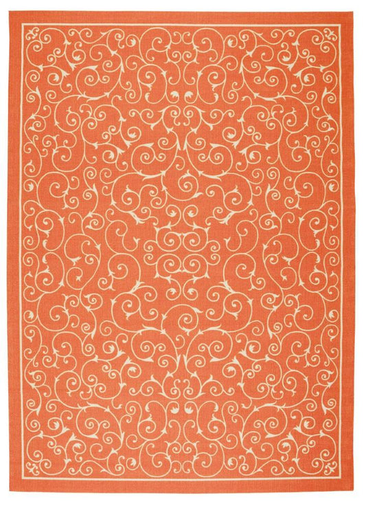 Nourison - Home & Garden RS019 Orange 10x13 Rug - RS019-99446112132_CLOSEOUT veiw 1