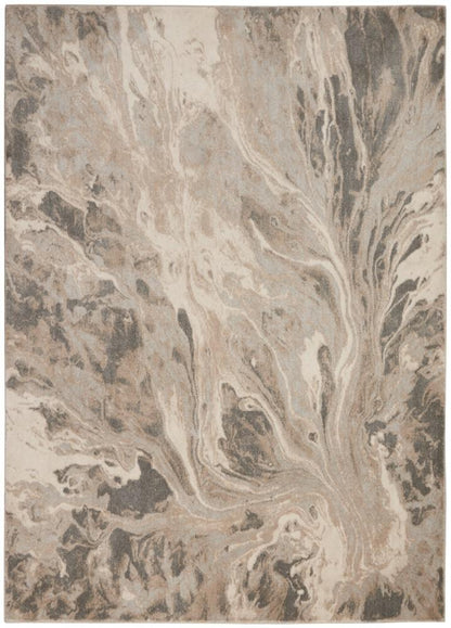 Inspire Me! Home Decor - Elegance FAR01 Grey and White 53in x 73in Contemporary Area Rug - FAR01-99446469502_CLOSEOUT veiw 1