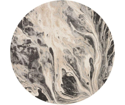 Inspire Me! Home Decor - Elegance FAR01 Grey and White Contemporary 310in X RND Area Rug - FAR01-99446818294 veiw 1