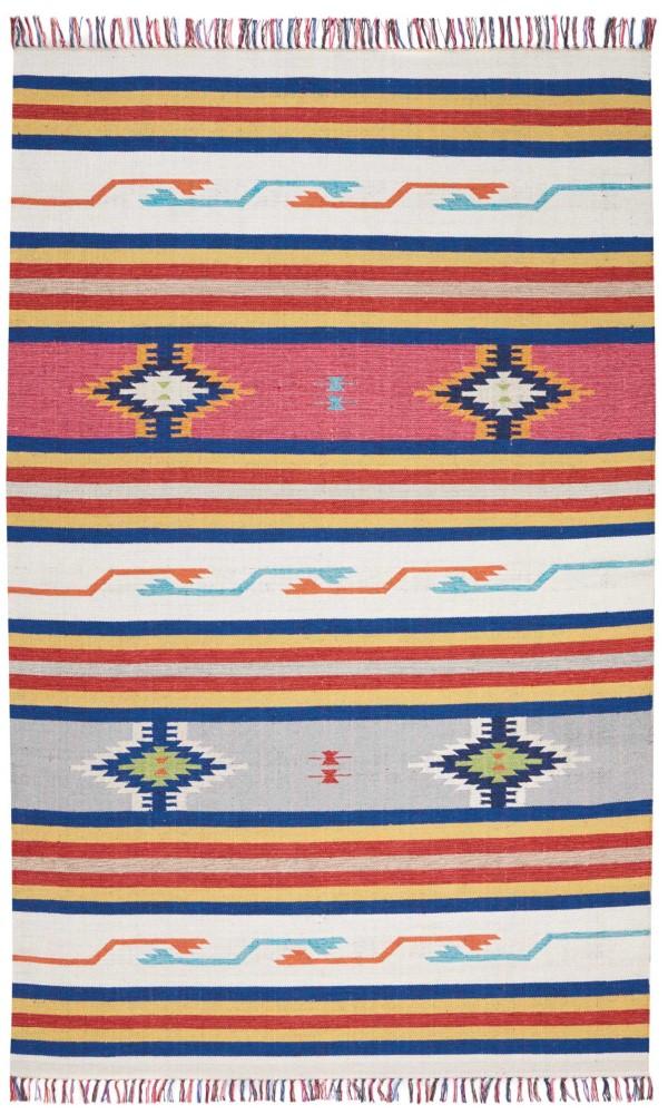 Nourison - Baja BAJ01 White Multicolor 5x7 Southwestern Area Rug - BAJ01-99446395283 veiw 1