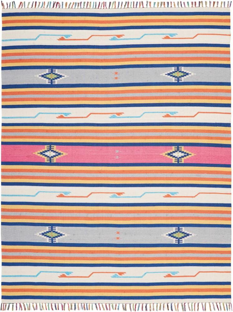 Nourison - Baja BAJ01 White Multicolor 8x10 Large Flat Weave Rug - BAJ01-99446395290 veiw 1
