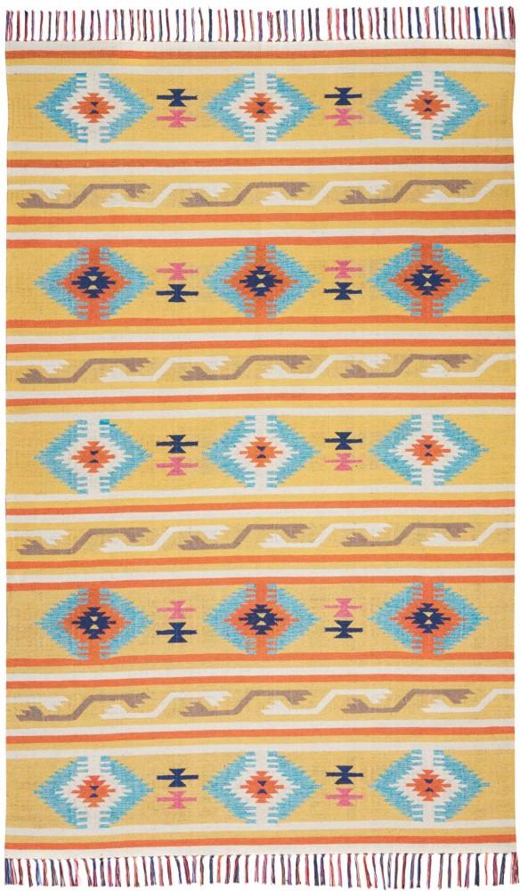 Nourison - Baja BAJ03 Yellow 8x10 Large Flat Weave Rug - BAJ03-99446395931 veiw 1