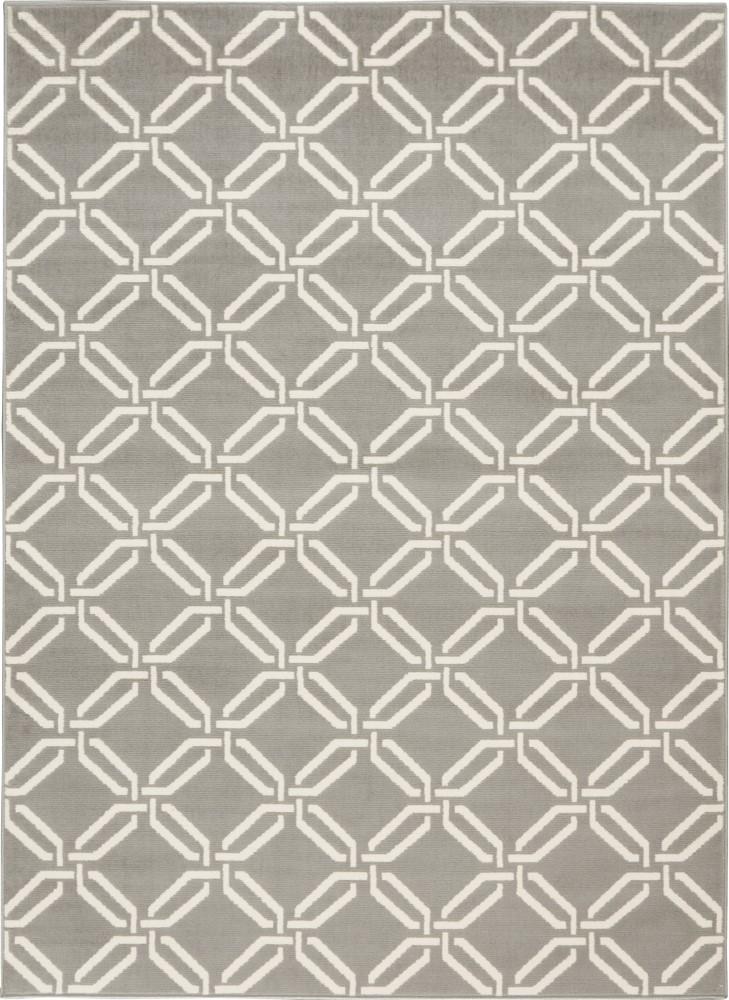 Nourison - Jubilant JUB17 Bone 53in x 73in Mid-century Area Rug - JUB17-99446479426 veiw 1