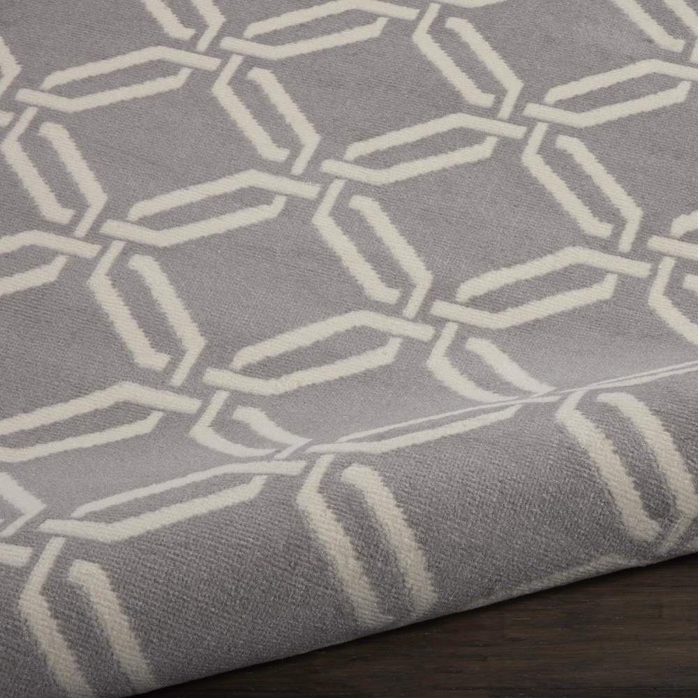 Nourison - Jubilant JUB17 Bone 53in x Round Mid-century Area Rug - JUB17-99446479419 veiw 2