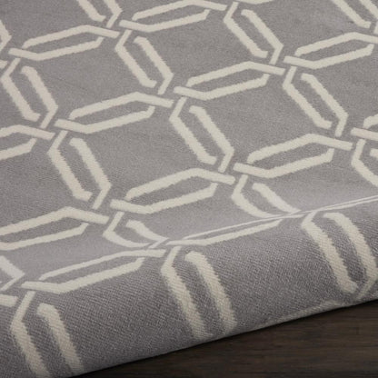 Nourison - Jubilant JUB17 Bone 53in x Round Mid-century Area Rug - JUB17-99446479419 veiw 2