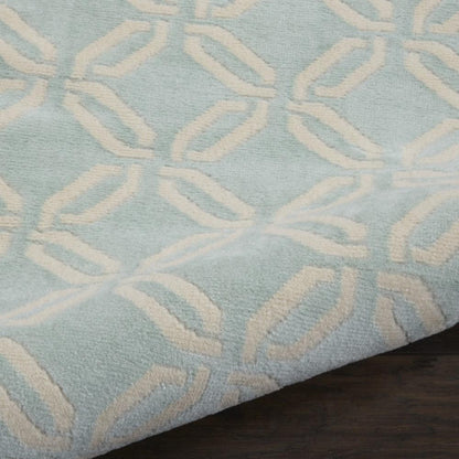 Nourison - Jubilant JUB17 Aqua 23in x 73in Low-pile Hallway Rug - JUB17-99446479464 veiw 2