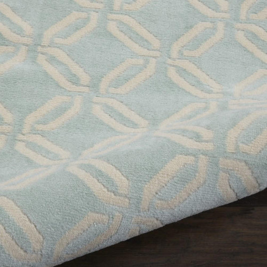 Nourison - Jubilant JUB17 Aqua 23in x 73in Low-pile Hallway Rug - JUB17-99446479464 veiw 2