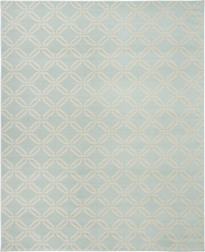 Nourison - Jubilant JUB17 Aqua 710in x 910in Large Low-pile Rug - JUB17-99446479532 veiw 1