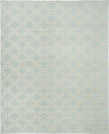 Nourison - Jubilant JUB17 Aqua 710in x 910in Large Low-pile Rug - JUB17-99446479532 veiw 1