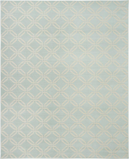 Nourison - Jubilant JUB17 Aqua 710in x 910in Large Low-pile Rug - JUB17-99446479532 veiw 1