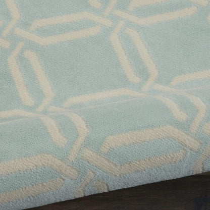 Nourison - Jubilant JUB17 Aqua 710in x 910in Large Low-pile Rug - JUB17-99446479532 veiw 2