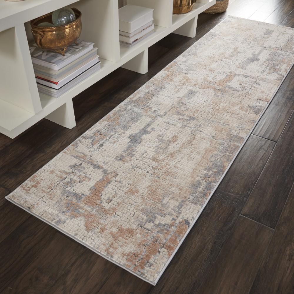 Nourison - Rustic Textures RUS06 Beige and Bone 22in x 76in Hallway Rug - RUS06-99446462169 veiw 2
