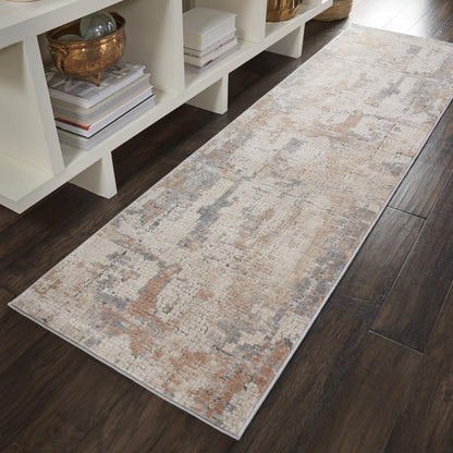 Nourison - Rustic Textures RUS06 Beige and Bone 22in x 76in Hallway Rug - RUS06-99446462169 veiw 2