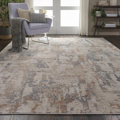Nourison - Rustic Textures RUS06 Beige and Bone 710in x 106in Oversized Rug - RUS06-99446462251 veiw 3